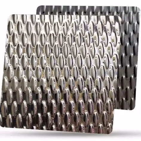 Декоративная нержавеющая сталь с пескоструйной обработкой и тиснением, ламинированная PVD с цветным покрытием