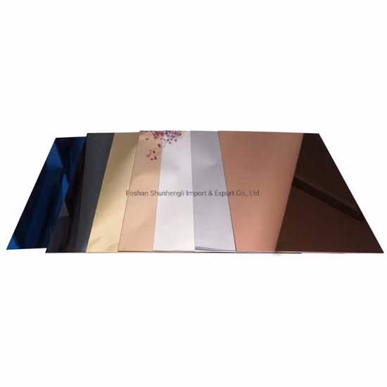 201 304 316 Нержавеющая сталь 8K Зеркало № 4 Матовая декоративная панель Лист и пластина из нержавеющей стали